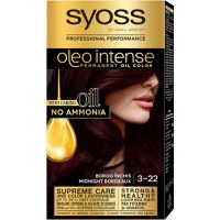 Vopsea de Par Demi-permanenta - Syoss Professional Performance Oleo Intense Permanent Oil Color, nuanta 3-22 Bordo Inchis - 1