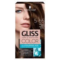 Vopsea de Par Permanenta cu Acid Hialuronic - Schwarzkopf Gliss Color Care &amp; Moisture with Hyaluronic Acid, nuanta 5-65 Chestnut Brown - 1