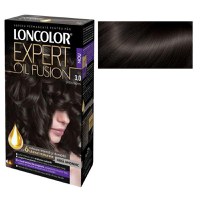 Vopsea de Par Permanenta Fara Amoniac Loncolor Expert Oil Fusion, nuanta 3.0 saten inchis - 1