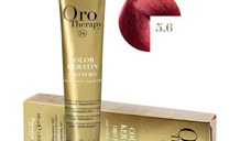 Vopsea Demi-permanenta Fanola Oro Therapy Color Keratin 5.6 Castaniu Deschis Roscat, 100ml