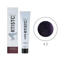 Vopsea permanenta pentru par Elea Professional Artisto Color, 4/2 Saten violet, 100 ml - 1