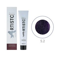 Vopsea permanenta pentru par Elea Professional Artisto Color, 5/2 Saten deschis violet, 100 ml - 1