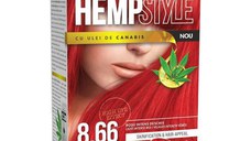 Vopsea Permanenta pentru Par Loncolor Expert HempStyle, nuanta 8.66 rosu intens