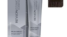 Vopsea Permanenta - Revlon Professional Revlonissimo Colorsmetique Ker-Ha Complex Permanent Hair Color, nuanta 4.11 Medium Intense Ash Brown, 60ml