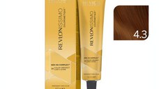 Vopsea Permanenta - Revlon Professional Revlonissimo Colorsmetique Ker-Ha Complex Permanent Hair Color, nuanta 4.3 Medium Golden Brown, 60 ml