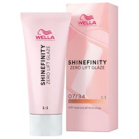 Vopsea translucida demipermanenta - Wella Professionals Shinefinity Zero Lift Glaze, nuanta 07/34 Paprika Spice (blond mediu auriu roscat), 60 ml - 1