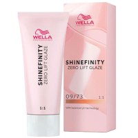 Vopsea translucida demipermanenta - Wella Professionals Shinefinity Zero Lift Glaze, nuanta 09/73 Caramel Milk (blond auriu foarte deschis), 60 ml - 1