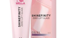 Vopsea translucida demipermanenta - Wella Professionals Shinefinity Zero Lift Glaze, nuanta 09/81 Platinum Opal (blond foarte deschis perlat cenusiu), 60 ml