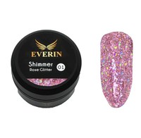 Gel color Shimmer Rose Glitter Everin 5ml- 01 - SRG-01 - Everin.ro - 1