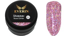 Gel color Shimmer Rose Glitter Everin 5ml- 01 - SRG-01 - Everin.ro