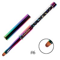 Pensula gel limba de pisica nr. 6 rainbow - QB-EV6 - Everin.ro - 1