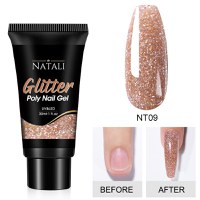 Polygel Glitter Natali NT09 30gr - NT01 - Everin - 1