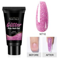 Polygel Glitter Natali NT10 30gr - NT02 - Everin - 1