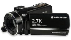 Camera video Agfa, 2.7 K, HDMI, Panou tactil LCD 3.0 inch, Stabilizator electronic DIS, Telecomanda, Baterie litiu, Negru