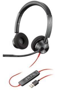 Casti Stereo Poly Blackwire C3320-M, Microsoft, Microfon, USB-A (Negru) - 1