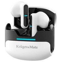 Casti True Wireless Kruger&Matz M8, Bluetooth, Microfon (Alb) - 1