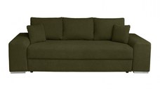 Canapea AMALIA II extensibila, 3 locuri, cu arcuri si lada depozitare, verde inchis, 252x105x78 cm