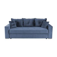 Canapea ARISSA extensibila, 3 locuri, cu arcuri, albastru, 235x110x77 cm - 1