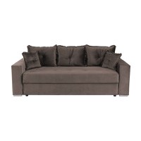 Canapea ARISSA extensibila, 3 locuri, cu arcuri, maro, 235x110x77 cm - 1