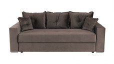 Canapea ARISSA extensibila, 3 locuri, cu arcuri, maro, 235x110x77 cm