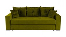 Canapea ARISSA extensibila, 3 locuri, cu arcuri, verde, 235x110x77 cm