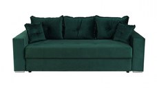 Canapea ARISSA extensibila, 3 locuri, cu arcuri, verde inchis, 235x110x77 cm