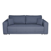 Canapea BERNA B extensibila, 3 locuri, cu arcuri si lada depozitare, albastru, 238x108x77 cm - 1