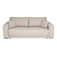 Canapea BERNA B extensibila, 3 locuri, cu arcuri si lada depozitare, bej, 238x108x77 cm - 1