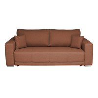 Canapea BERNA B extensibila, 3 locuri, cu arcuri si lada depozitare, caramiziu, 238x108x77 cm - 1