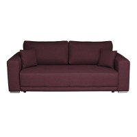 Canapea BERNA B extensibila, 3 locuri, cu arcuri si lada depozitare, visiniu, 238x108x77 cm - 1