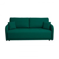 Canapea BERNA S extensibila, 3 locuri, cu arcuri si lada depozitare, verde inchis, 210x110x90 cm - 1