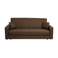 Canapea CORINNE II extensibila, 3 locuri, cu lada depozitare, maro inchis, 220x90x96 cm - 1