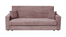 Canapea CORINNE LUX extensibila, 3 locuri, cu lada depozitare, roz pudra, 220x90x96 cm