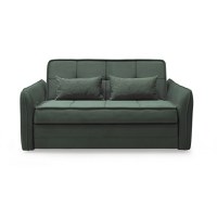 Canapea extensibila DREW, 3 locuri, cu arcuri si lada pentru depozitare, verde, 175x110x88 cm - 1