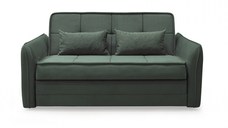 Canapea extensibila DREW C, 2 locuri, lada pentru depozitare, verde, 175x110x88 cm