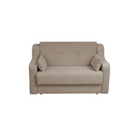 Canapea GINA II extensibila, 2 locuri, cu arcuri si lada depozitare, crem, 155x100x95 cm - 1