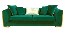 Canapea MAJESTY fixa, 3 locuri, verde, 232x90x76 cm