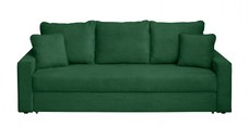 Canapea NICO II LUX extensibila, 3 locuri, cu arcuri si lada depozitare, verde smarald, 220x85x75 cm