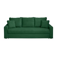 Canapea NICO II LUX extensibila, 3 locuri, cu arcuri si lada depozitare, verde smarald, 220x85x75 cm - 1