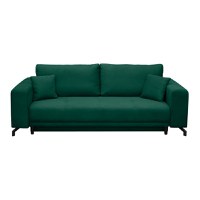 Canapea VEGA POINT extensibila, 3 locuri, cu arcuri si lada depozitare, verde, 237x110x73 cm - 1