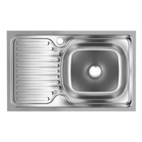 Chiuveta Freddo SN9002D, pentru blat, finisaj anticalcar, cuva dreapta, 76x43.5 cm, inox - 1