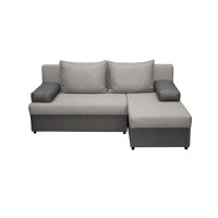 Coltar ANA extensibil, cu lada depozitare, colt interschimbabil, gri inchis + gri deschis, 200x140x83 cm - 1