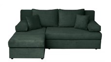 Coltar ANA LUX extensibil, cu lada depozitare, colt interschimbabil, verde smarald, 200x140x83 cm