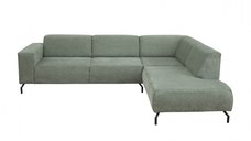 Coltar fix RICARDO D, cu arcuri, colt dreapta, verde, 275x210x78 cm