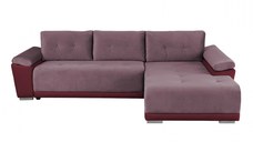 Coltar MODENA extensibil, cu arcuri si lada depozitare, colt dreapta, bordo + mov inchis, 282x205x92 cm