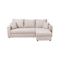 Coltar NICOLE LUX, cu lada depozitare, colt interschimbabil, bej, 225x145x82 cm - 1