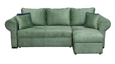 Coltar SEUL extensibil, cu arcuri si lada depozitare, colt interschimbabil, verde, 255x145x95 cm