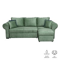 Coltar SEUL extensibil, cu arcuri si lada depozitare, colt interschimbabil, verde, 255x145x95 cm - 1