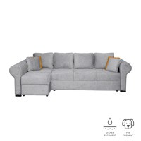 Coltar SEUL XL extensibil, cu arcuri si lada depozitare, colt stanga, gri, 290x145x95 cm - 1