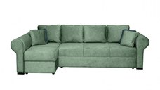 Coltar SEUL XL extensibil, cu arcuri si lada depozitare, colt stanga, verde, 290x145x95 cm